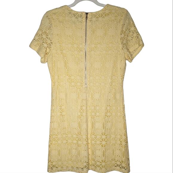 Lulus Love You For Eternity Yellow Lace Shift Mini Dress Small - Picture 6 of 10
